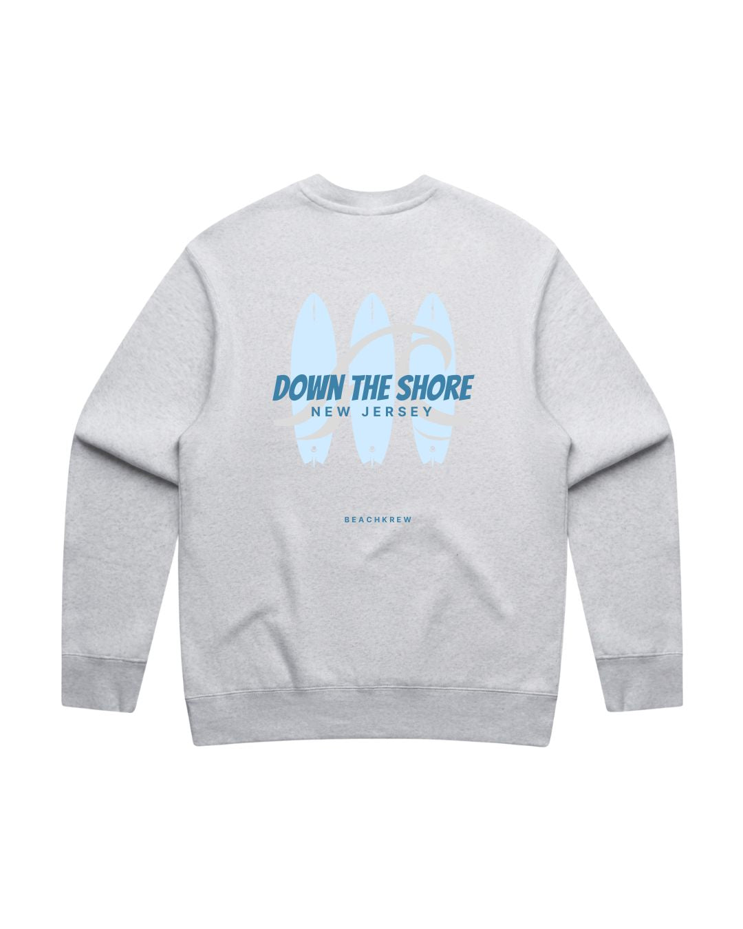 DOWN THE SHORE CREWNECK - LIGHT GREY