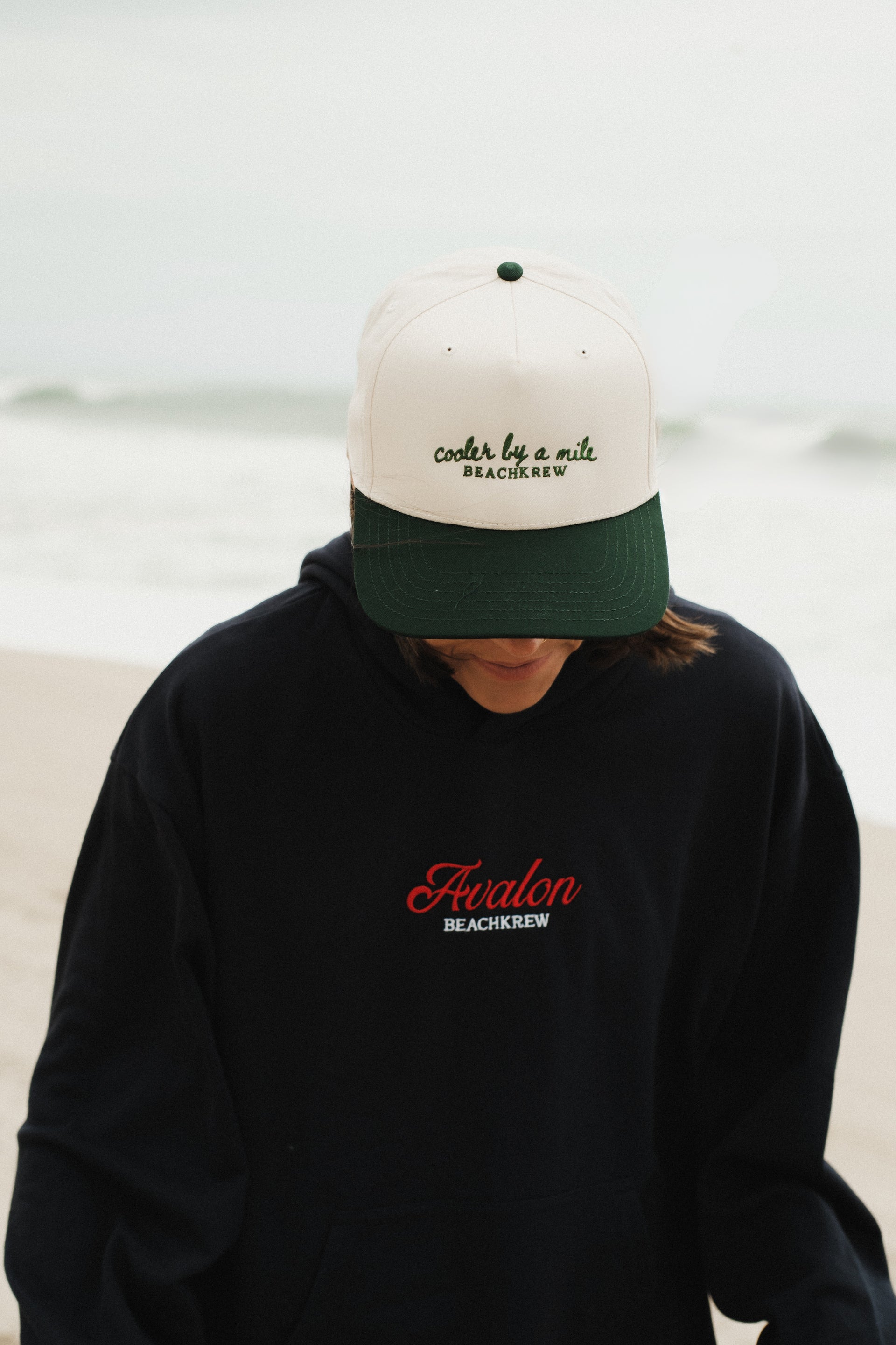 COOLER BY A MILE SIGNATURE HAT - NATURAL / GREEN