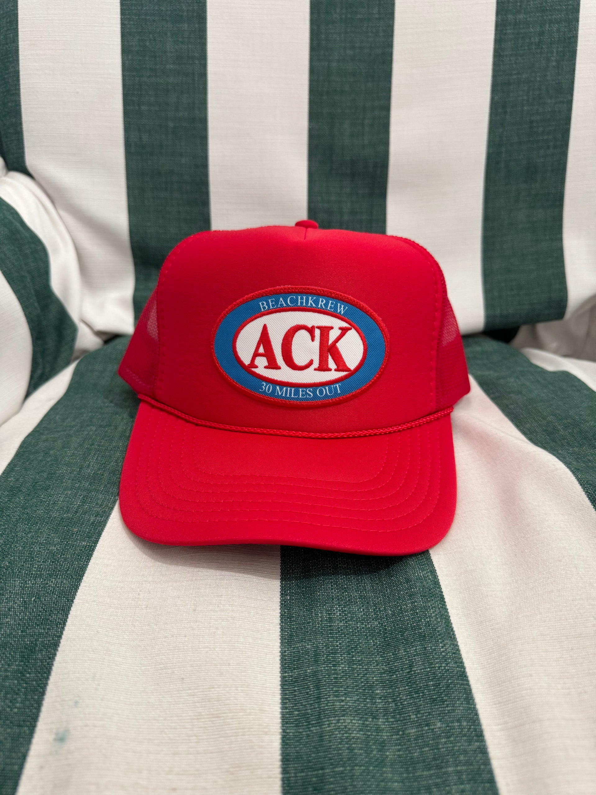 30 MILES OUT PATCH TRUCKER HAT - RED