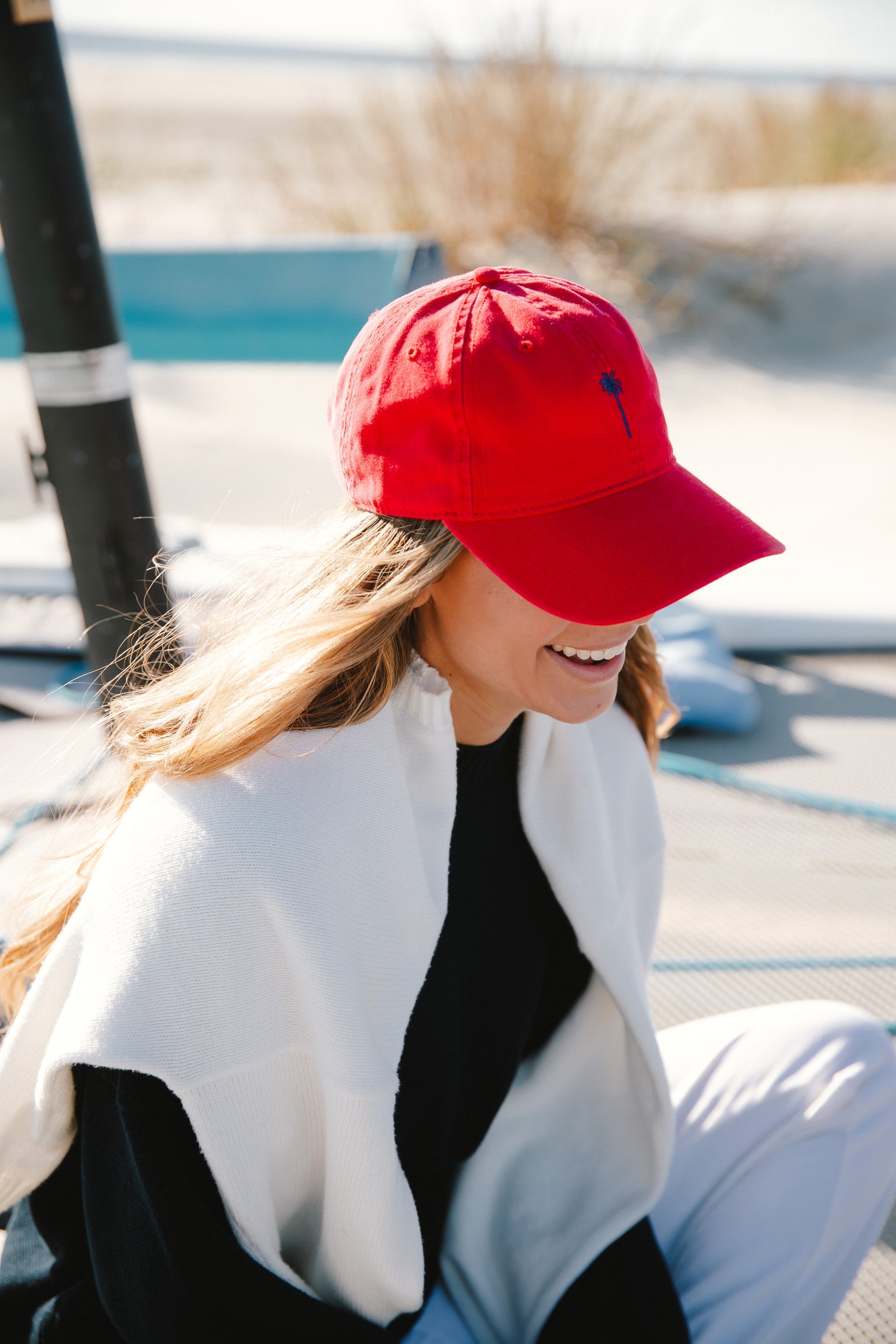 CLASSICS PALM DAD HAT - RED