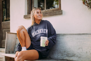 BEACHKREW VARSITY HOODIE - NAVY