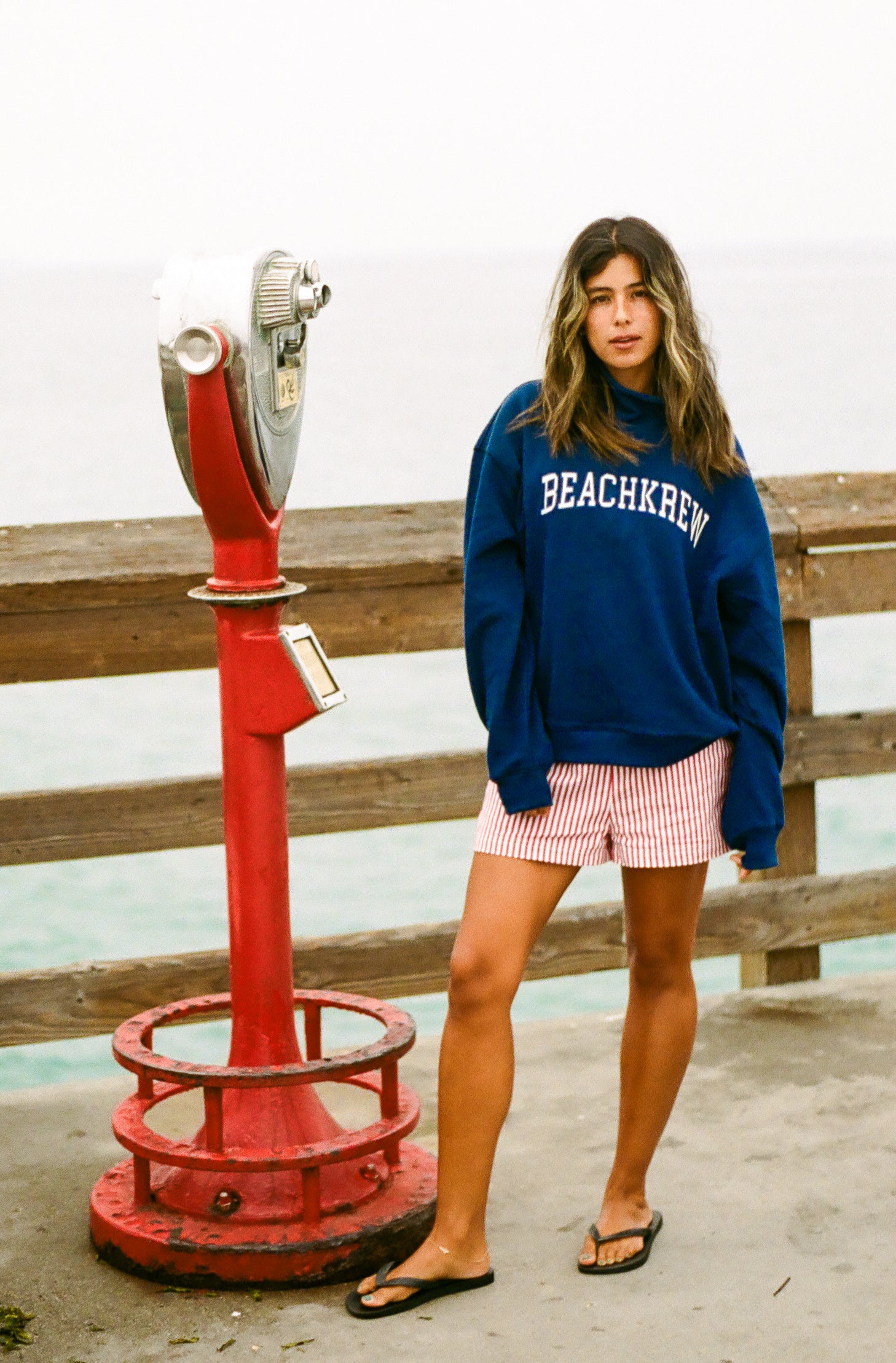 VARSITY HERITAGE MOCKNECK - OCEAN