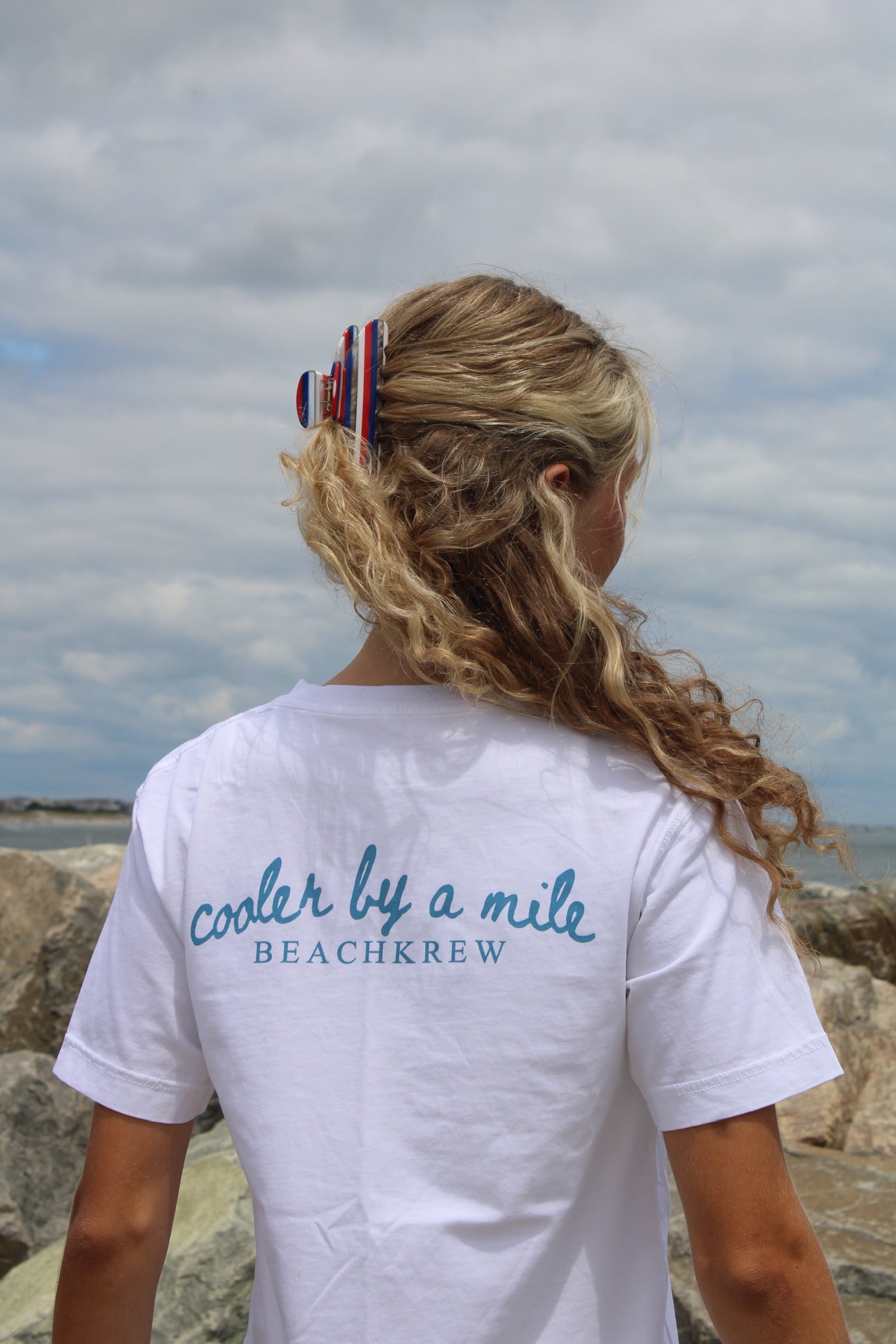 COOLER BY A MILE TEE - WHITE