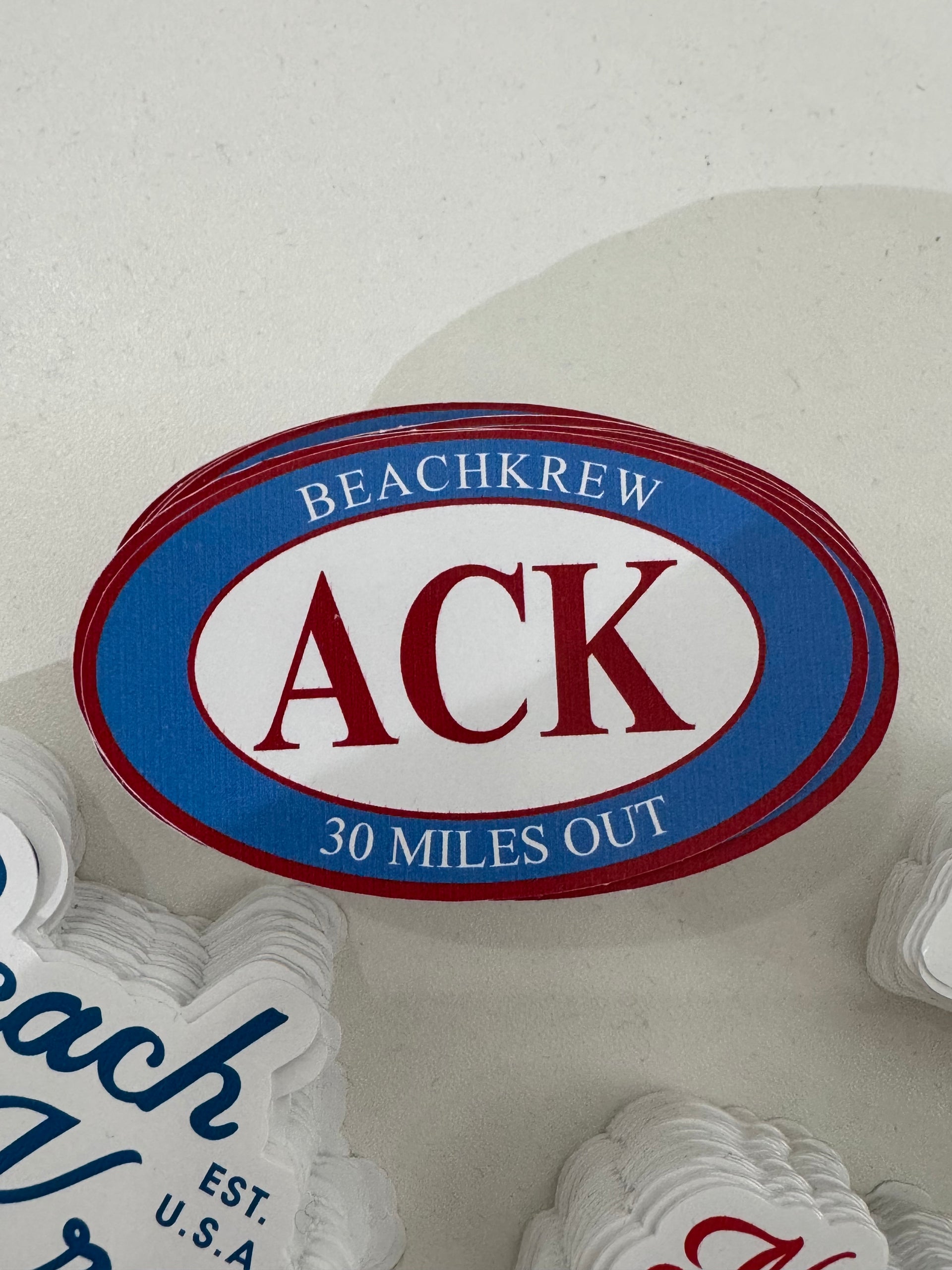 30 MILES OUT STICKER - BLUE