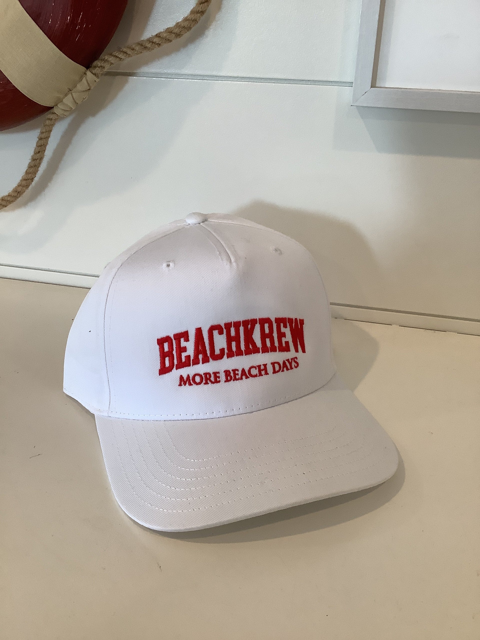BEACHKREW VARSITY SIGNATURE HAT - WHITE