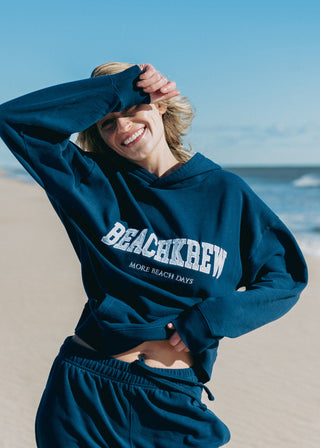 BEACHKREW VARSITY CORE HOODIE - NAVAL