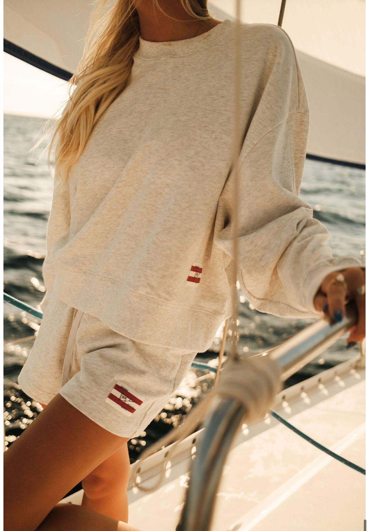 SHORELINE TERRY CREWNECK - DRIFT