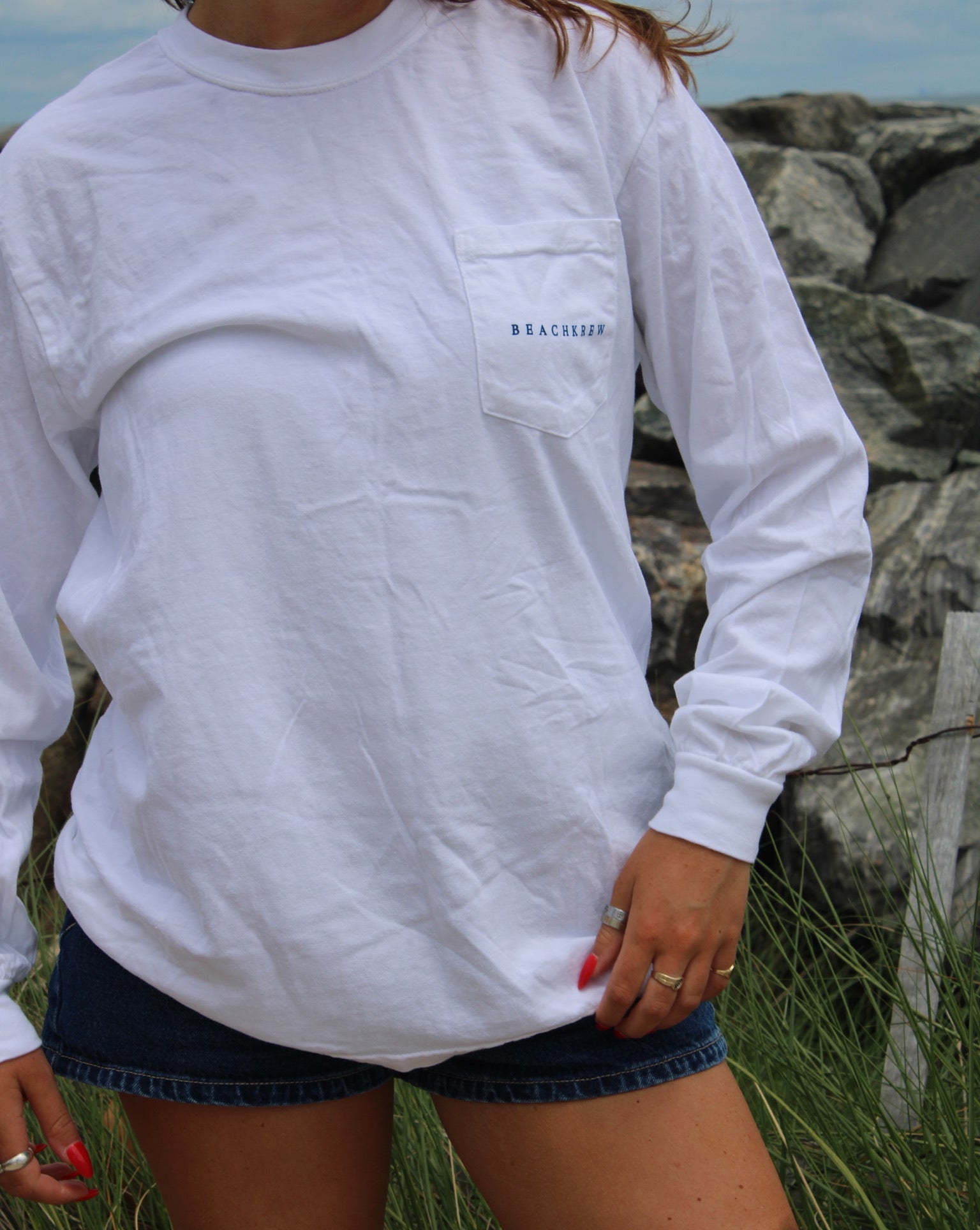 NANTUCKET LONG SLEEVE TEE - WHITE