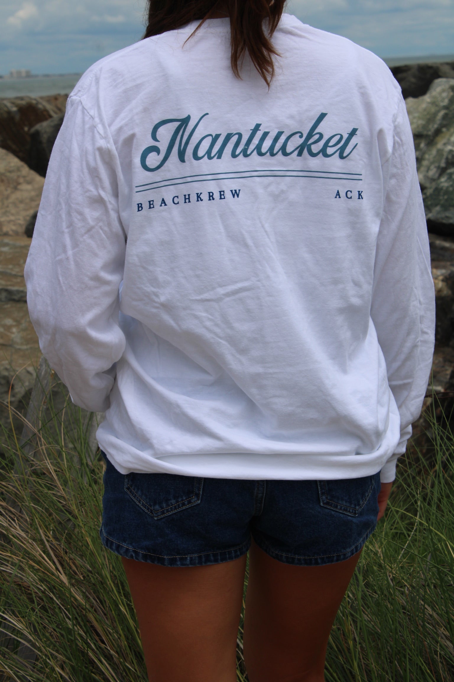 NANTUCKET LONG SLEEVE TEE - WHITE