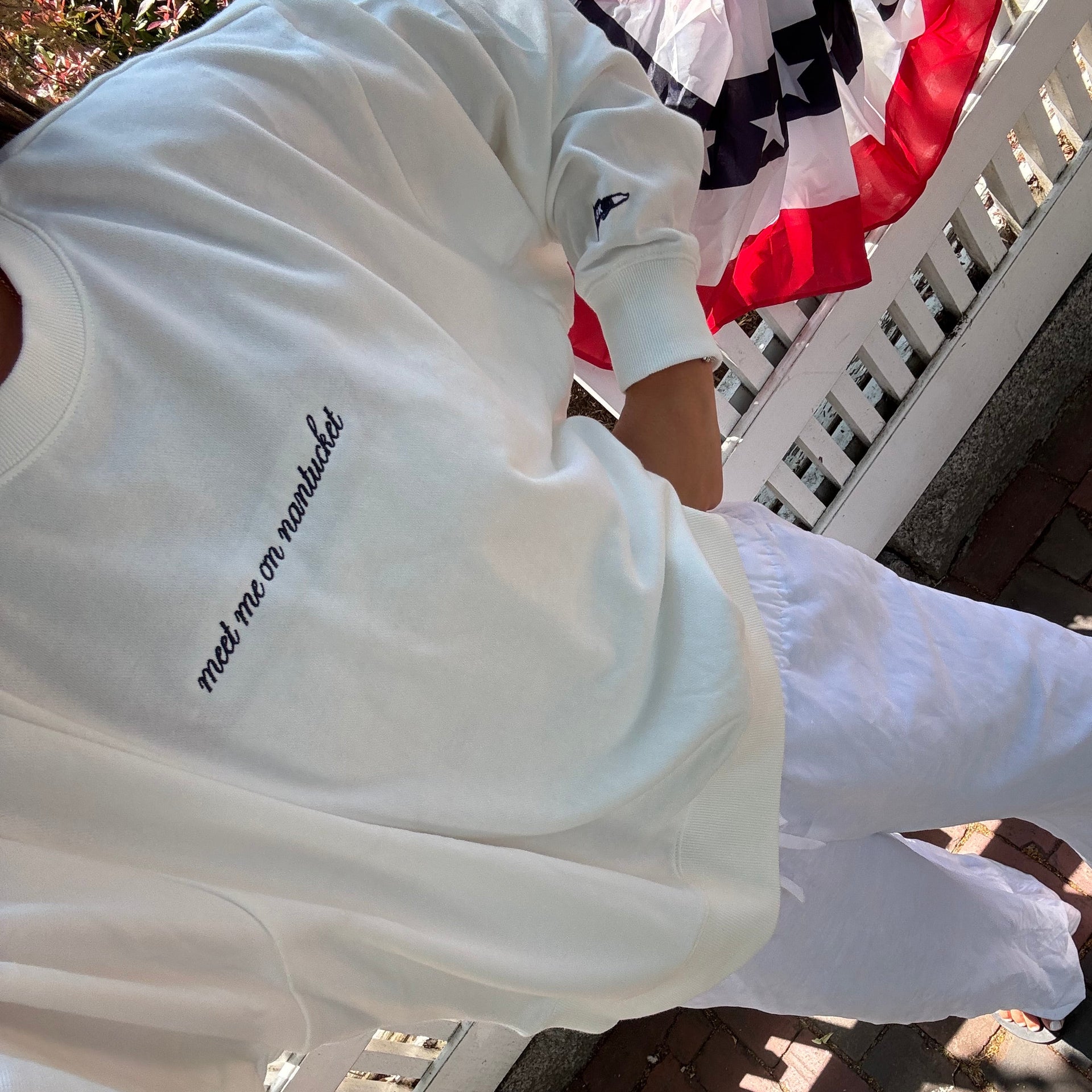 MEET ME NANTUCKET TERRY CREWNECK - SALT