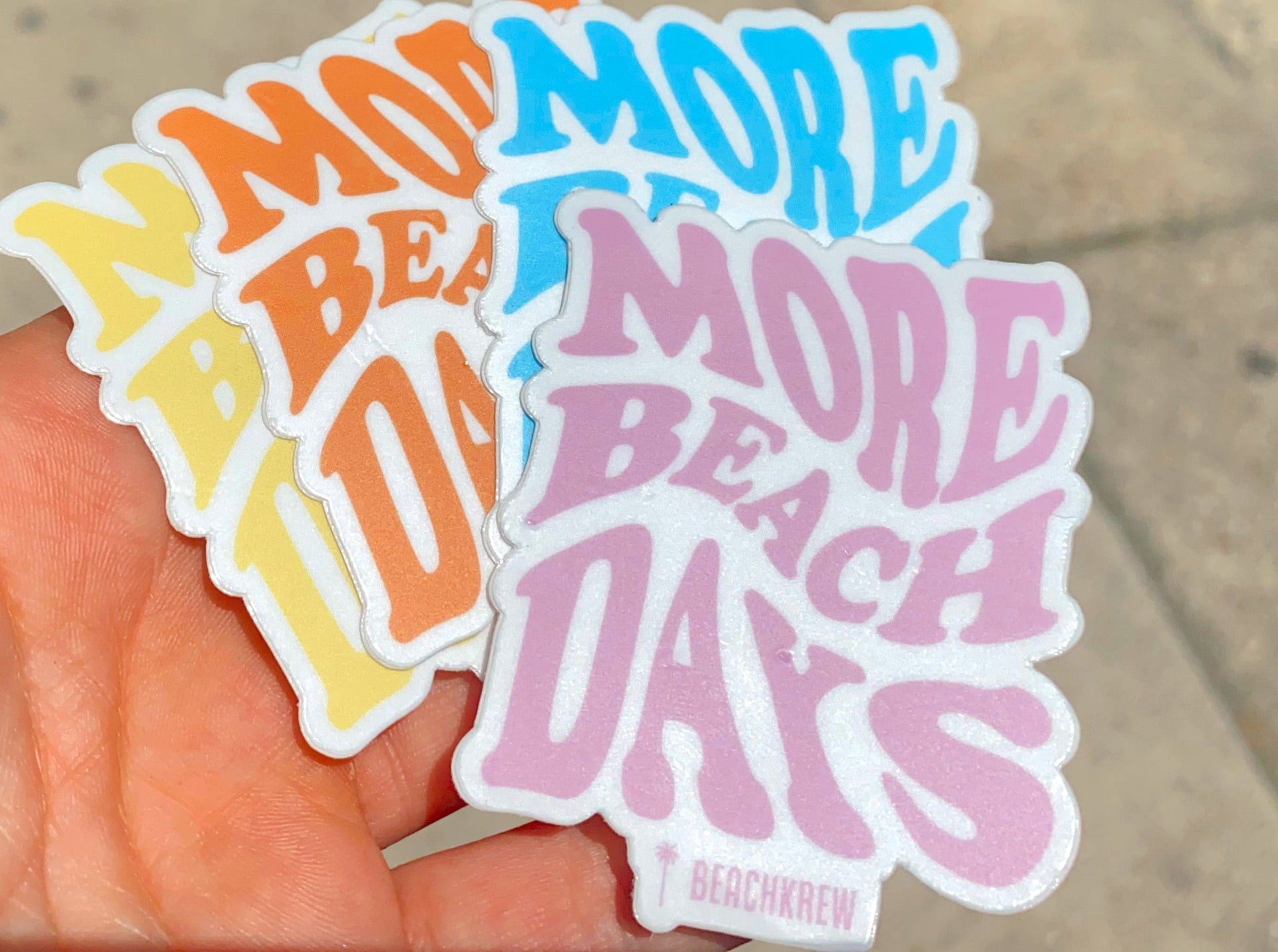 MORE BEACH DAYS STICKER - LIGHT BLUE