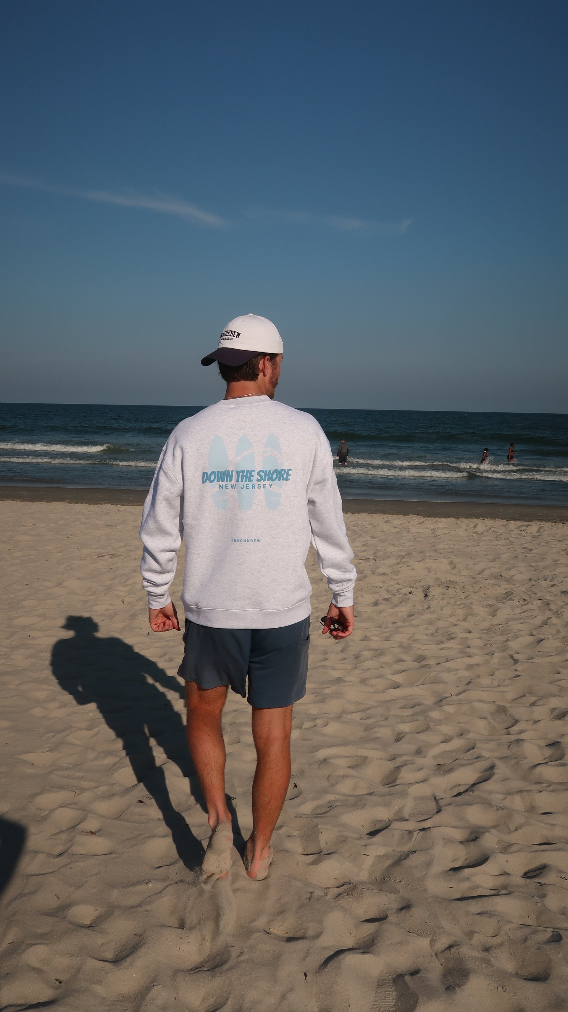 DOWN THE SHORE CREWNECK - LIGHT GREY