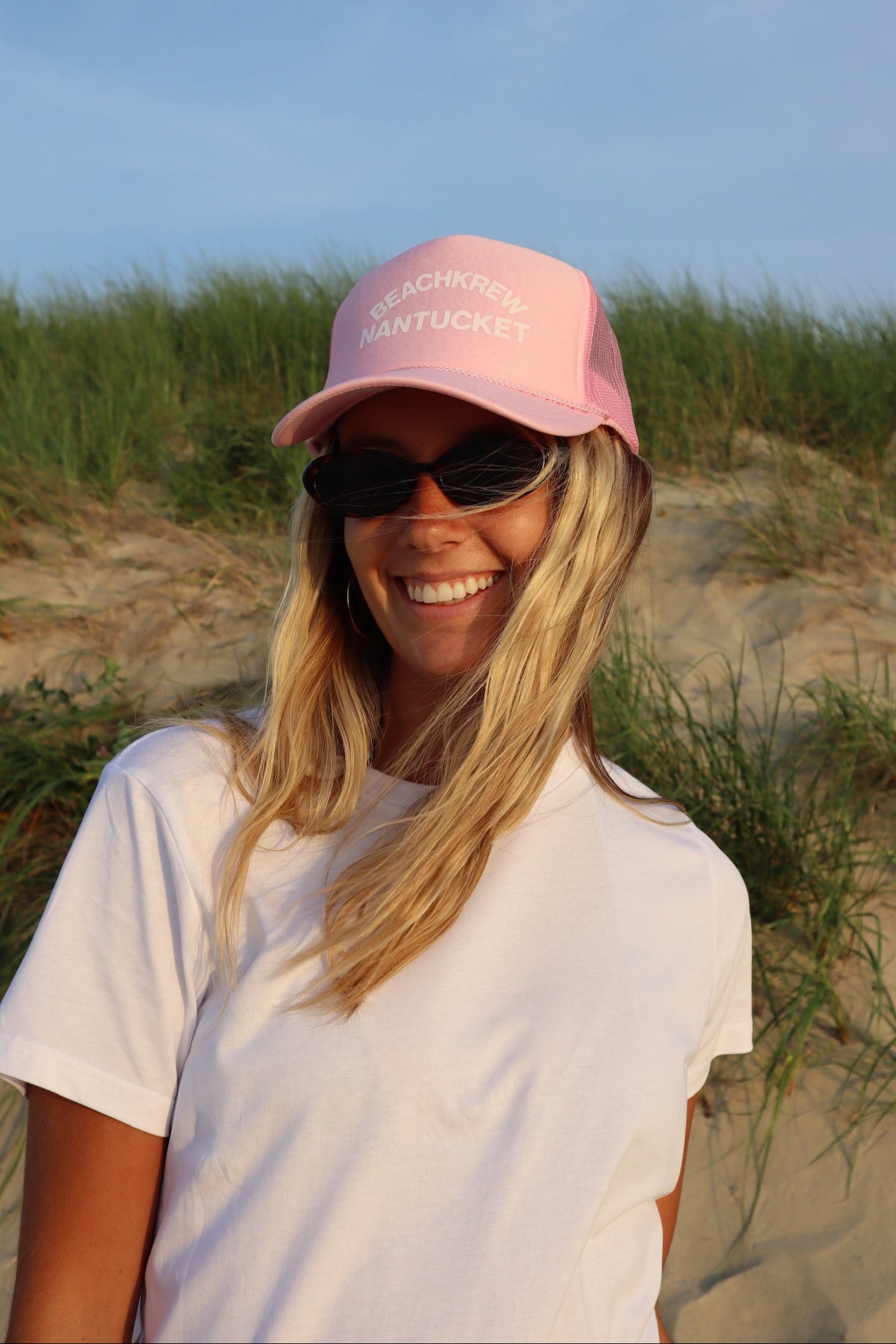 BEACHKREW NANTUCKET TRUCKER HAT - PINK