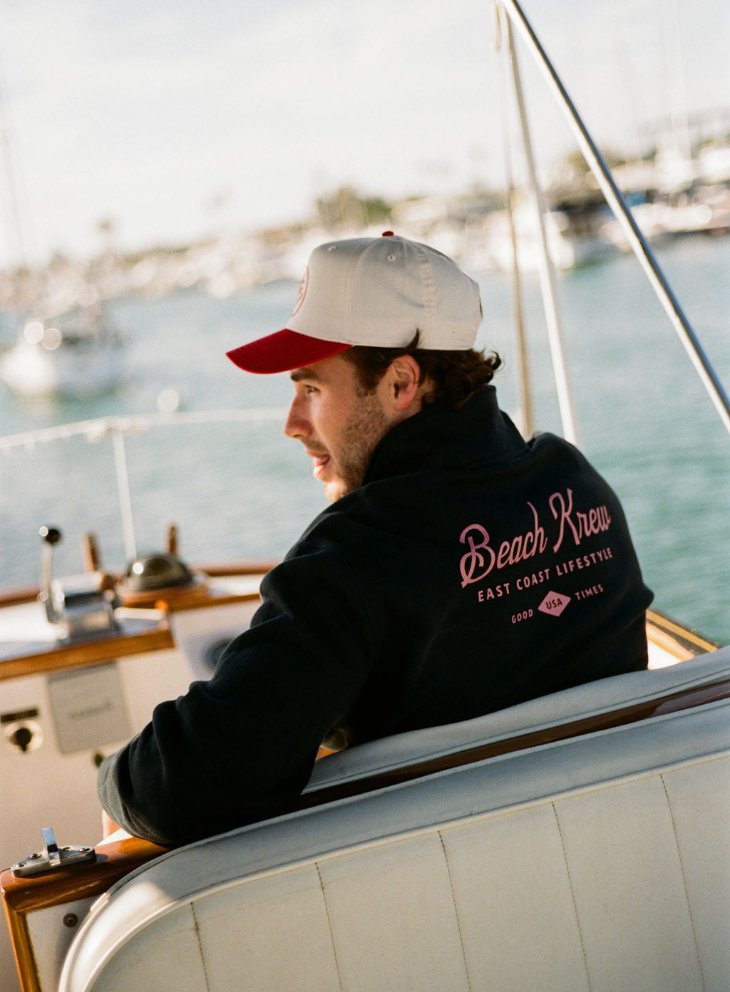 ANCHOR SIGNATURE HAT - NATURAL/RED