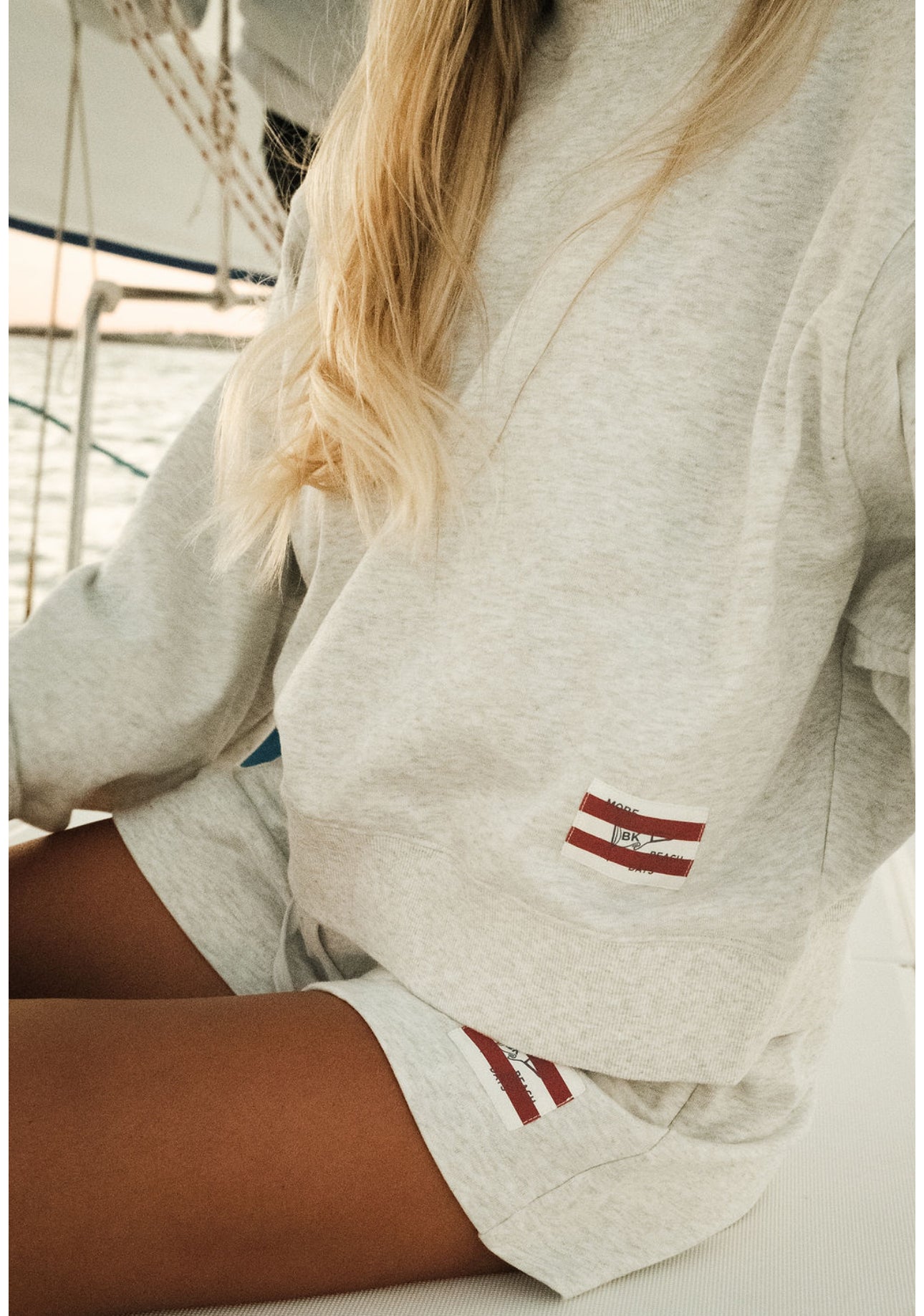 SHORELINE TERRY CREWNECK - DRIFT
