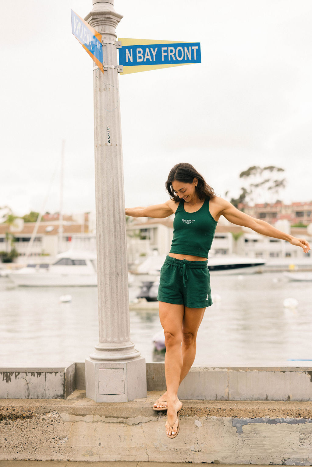 Boating Club Scoop Tank Top - Seagrass
