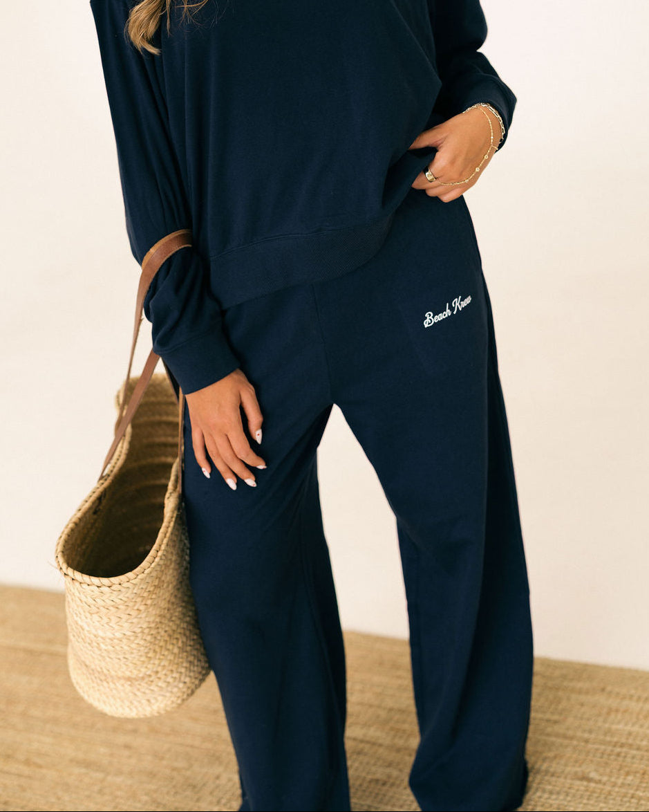 BeachKrew TERRY WIDE LEGS - JETTY