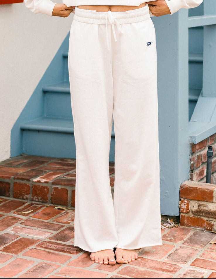 BURGEE TERRY WIDE LEGS - SALT