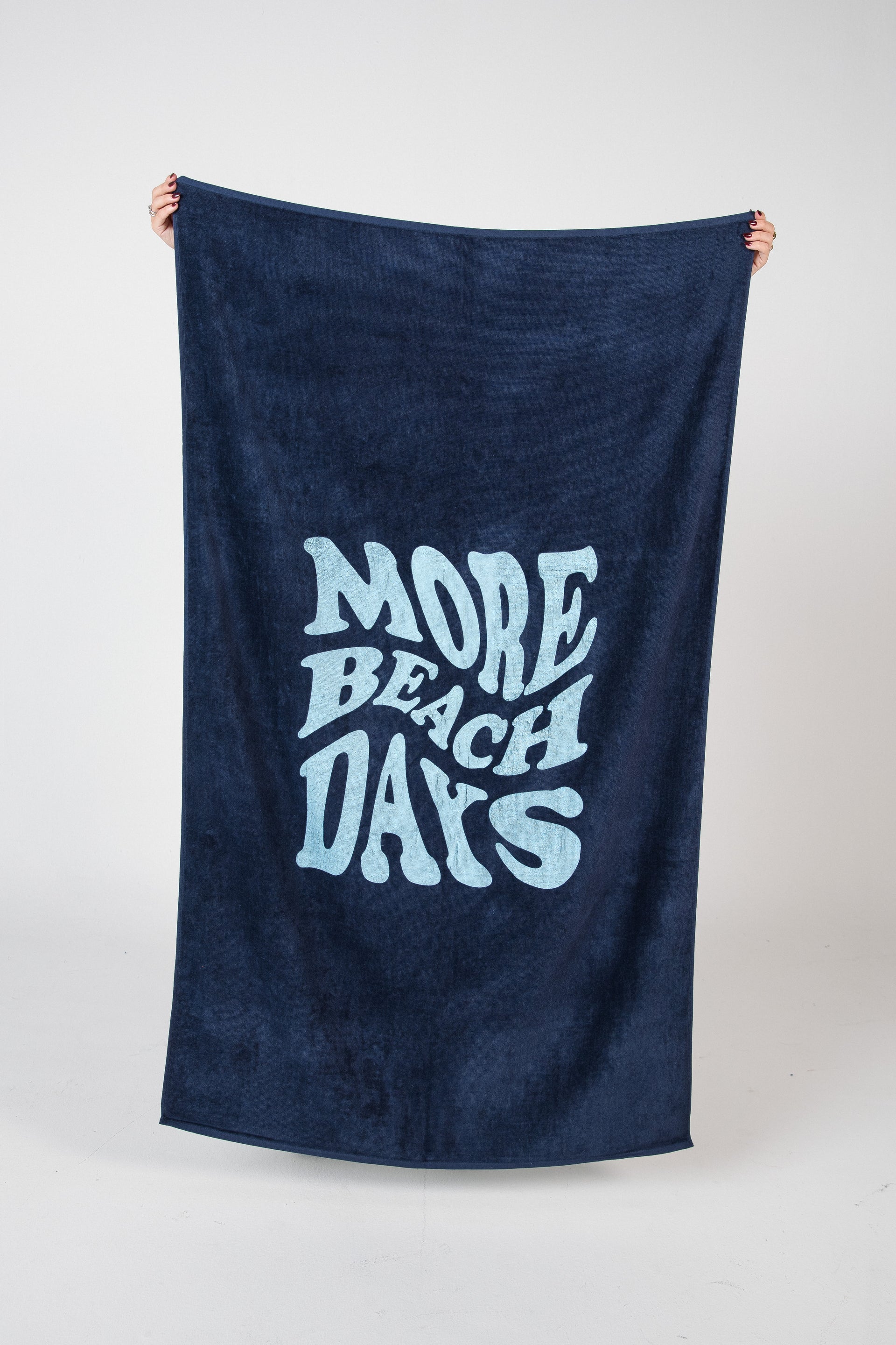 MORE BEACH DAYS BEACH TOWEL - NAVY