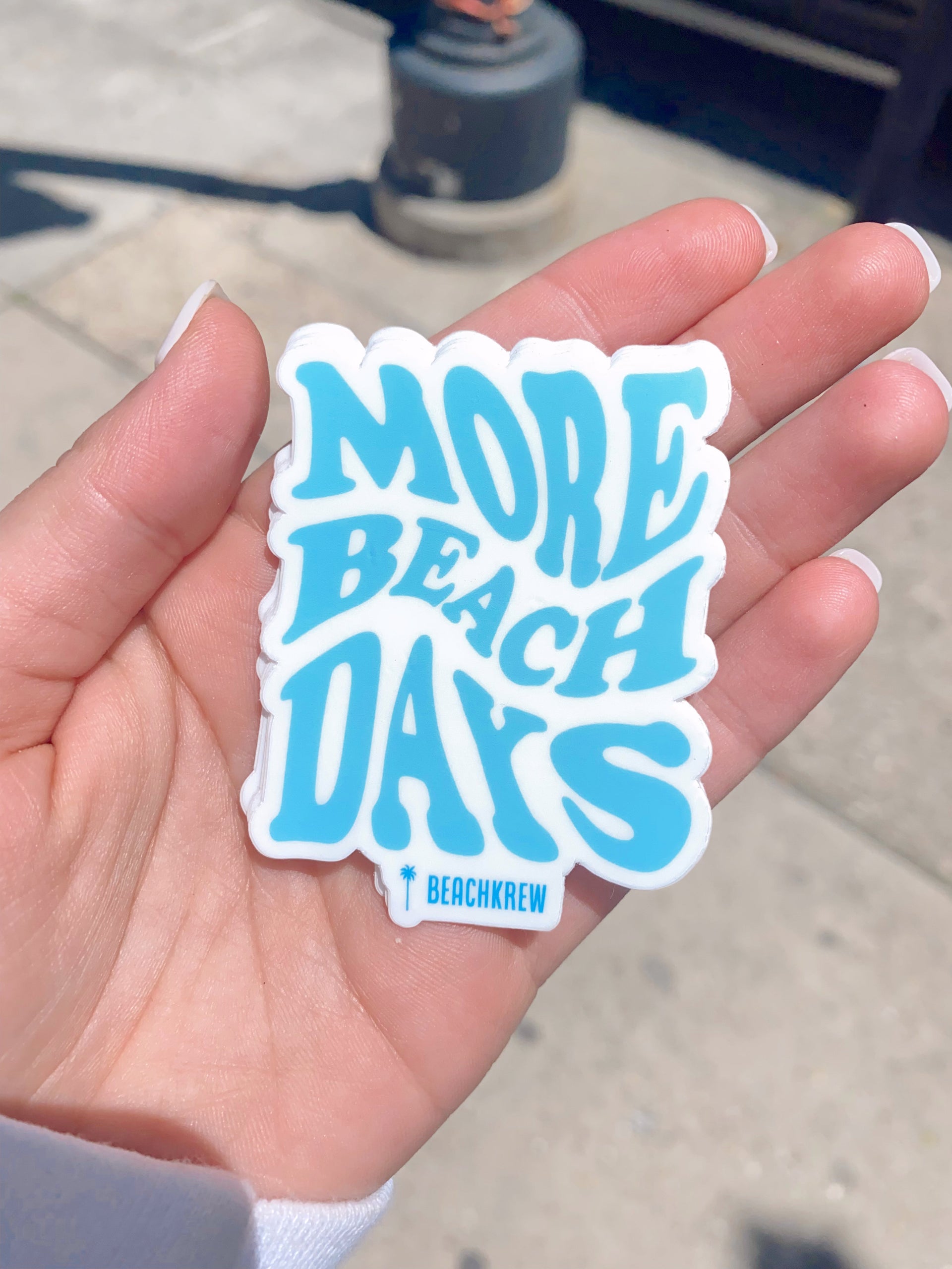 MORE BEACH DAYS STICKER - LIGHT BLUE