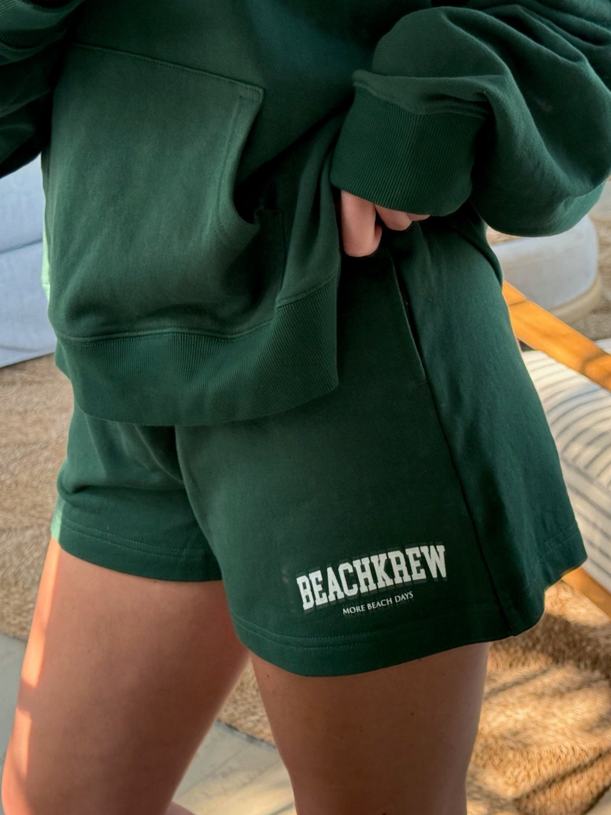 VARSITY TERRY SHORTS - SEAGRASS