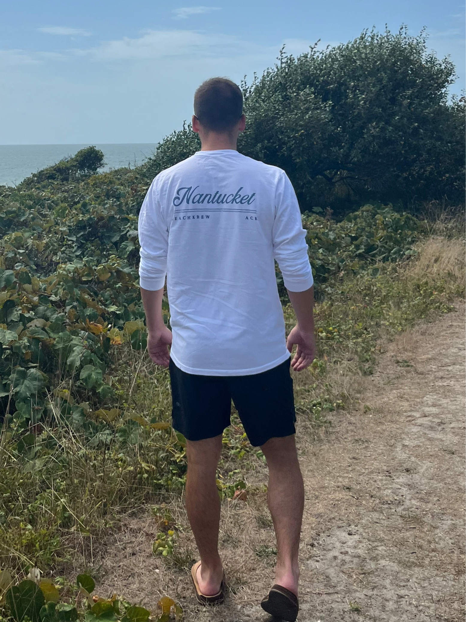 NANTUCKET LONG SLEEVE TEE - WHITE