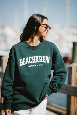 BEACHKREW VARSITY CREWNECK - SPRUCE