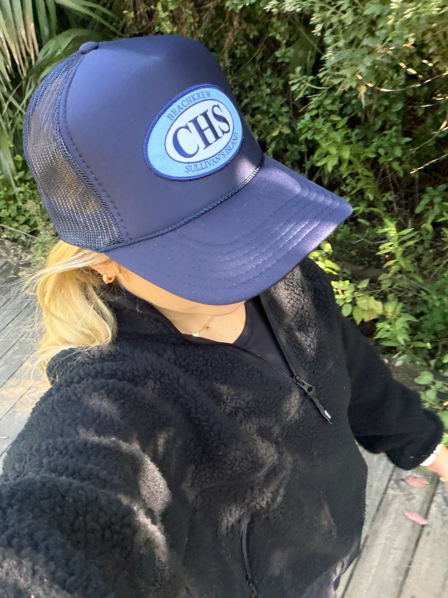 CHS PATCH TRUCKER HAT - NAVY
