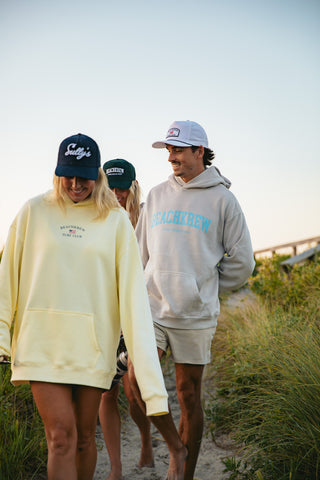 BEACHKREW VARSITY HOODIE - SAND