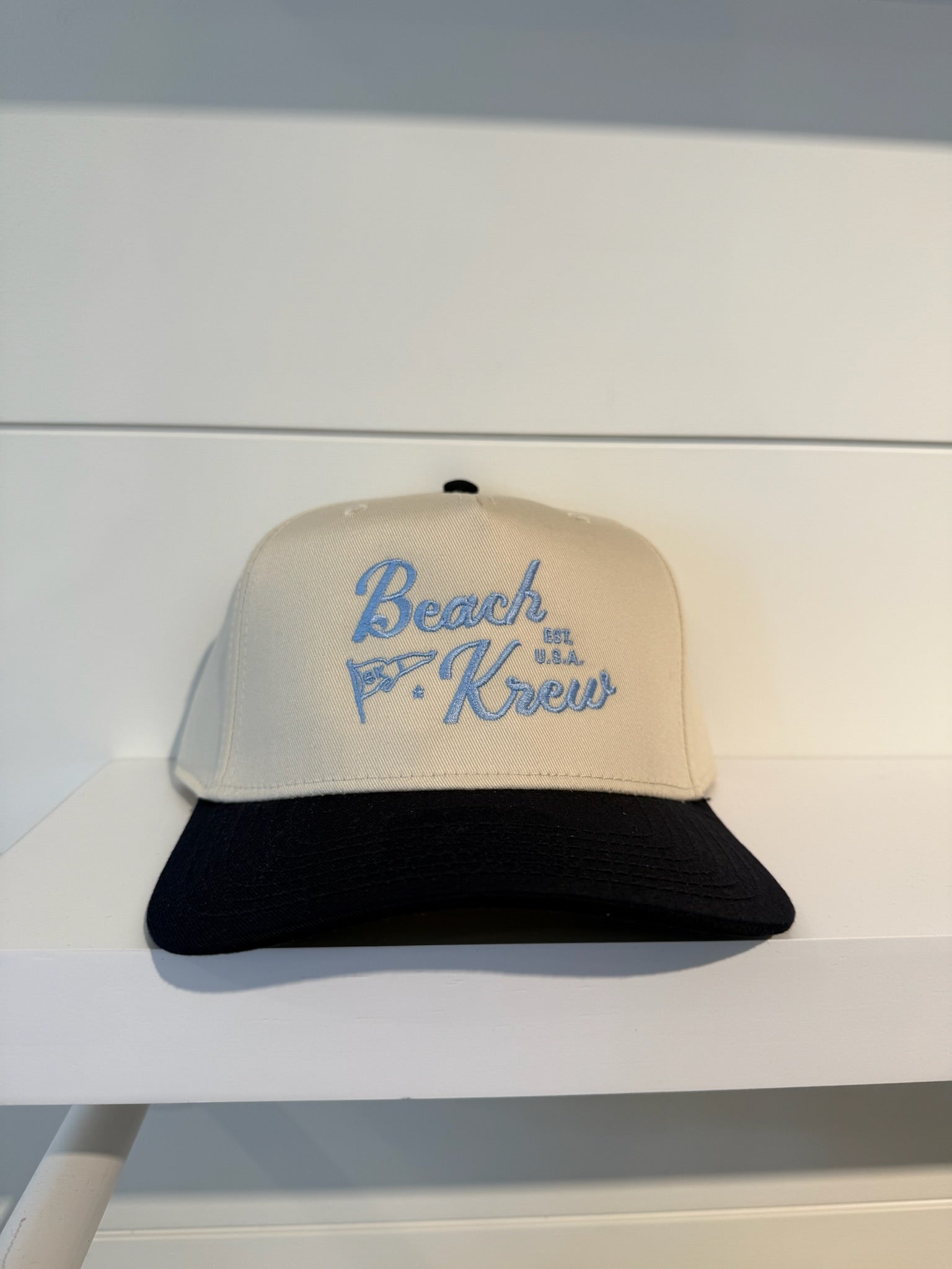 BEACHKREW USA SIGNATURE HAT - NAVY / NATURAL