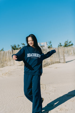 BEACHKREW VARSITY CORE CREWNECK - NAVAL