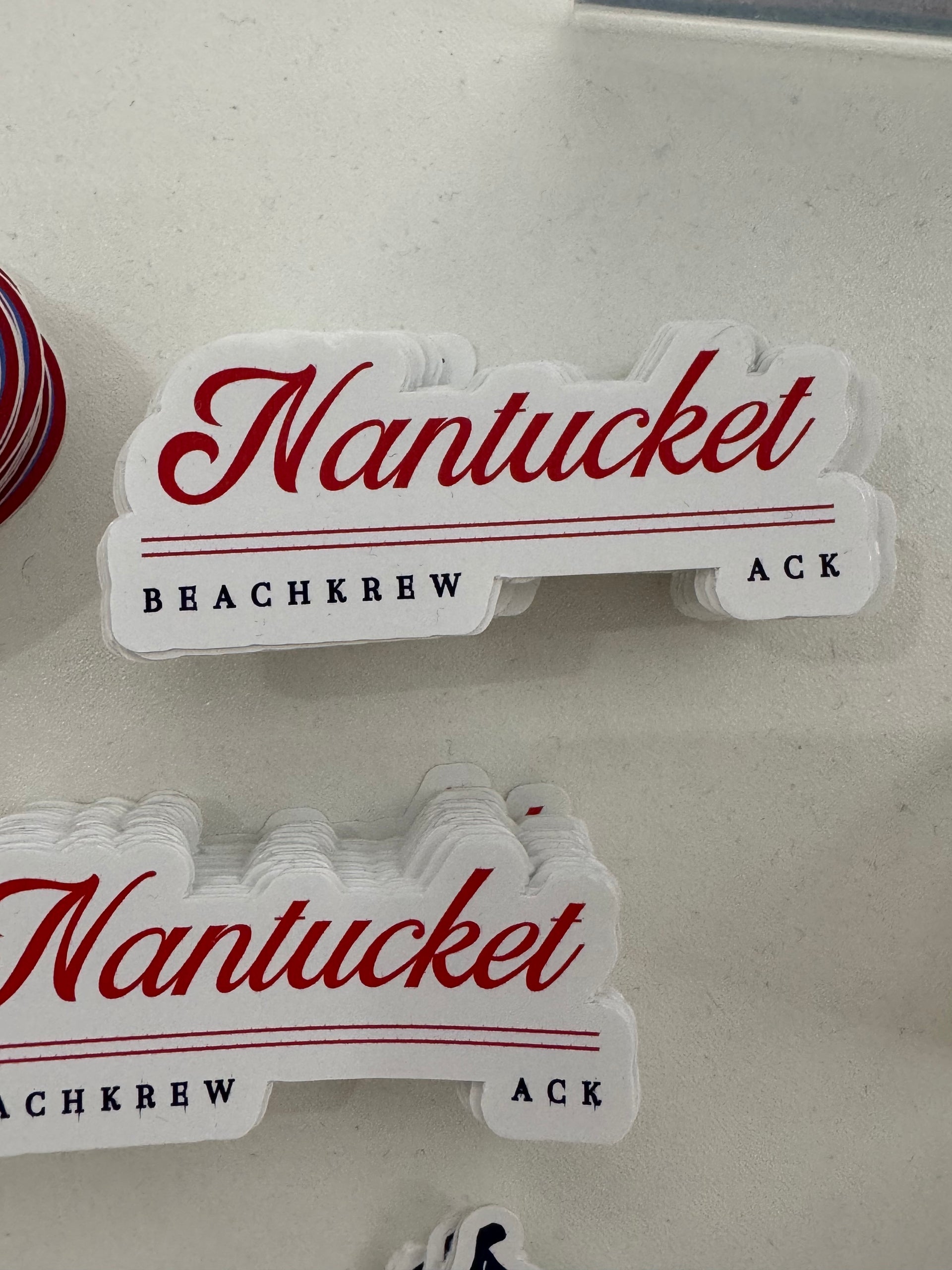NANTUCKET STICKER - RED
