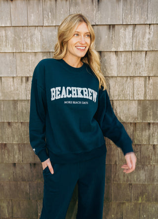 BEACHKREW VARSITY CORE CREWNECK - NAVAL