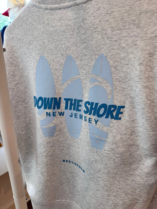 DOWN THE SHORE CREWNECK - LIGHT GREY