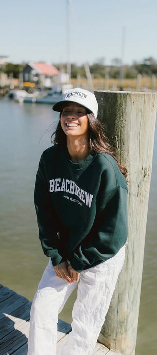 BEACHKREW VARSITY CREWNECK - SPRUCE