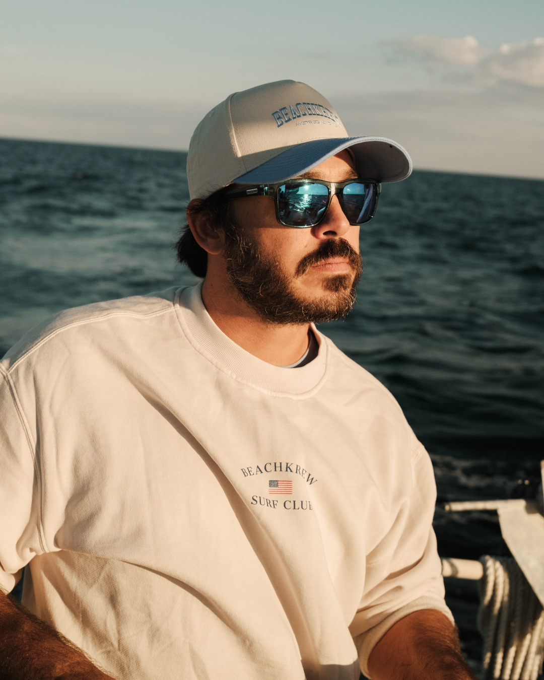 VARSITY CORE HAT - NATURAL / BLUE