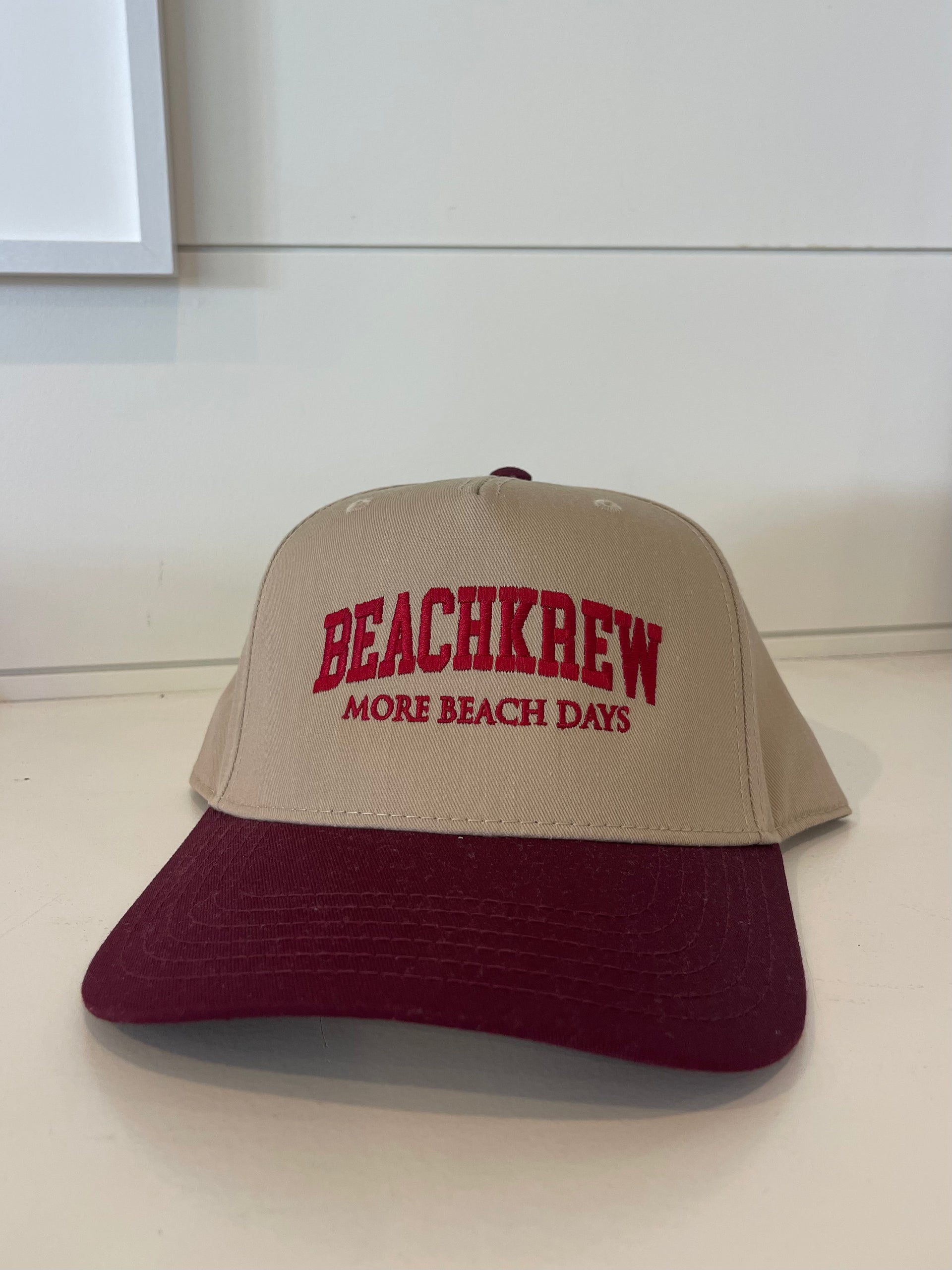 BEACHKREW VARSITY SIGNATURE HAT - MAROON