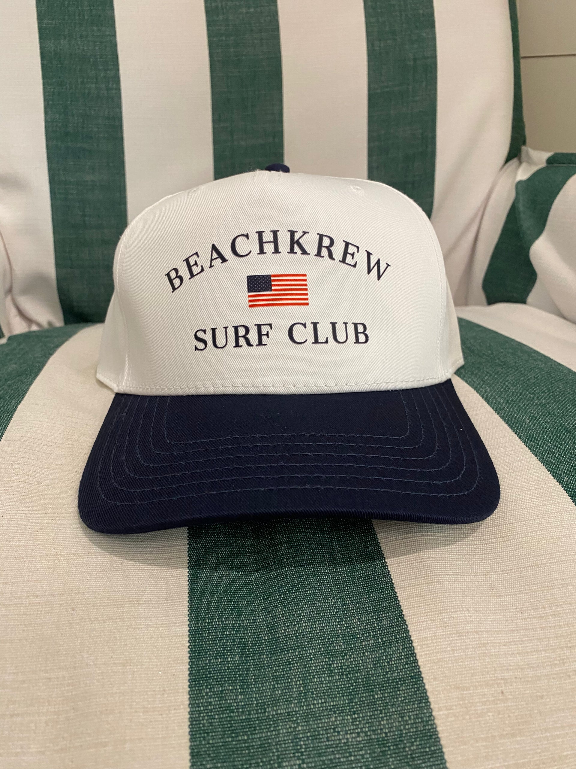 SURF CLUB SIGNATURE HAT - WHITE W/ NAVY