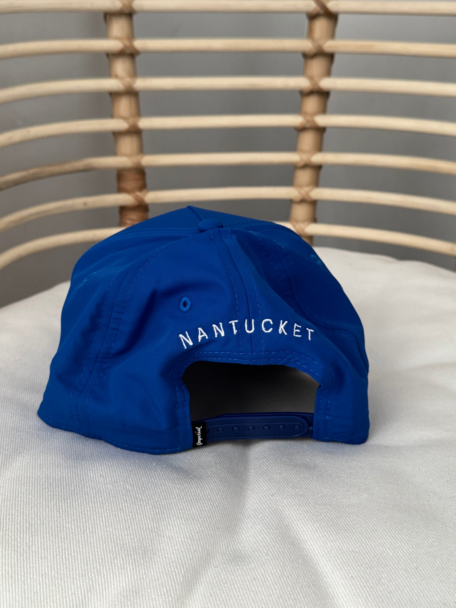 NANTUCKET ISLAND PATCH CADDY HAT - ROYAL BLUE