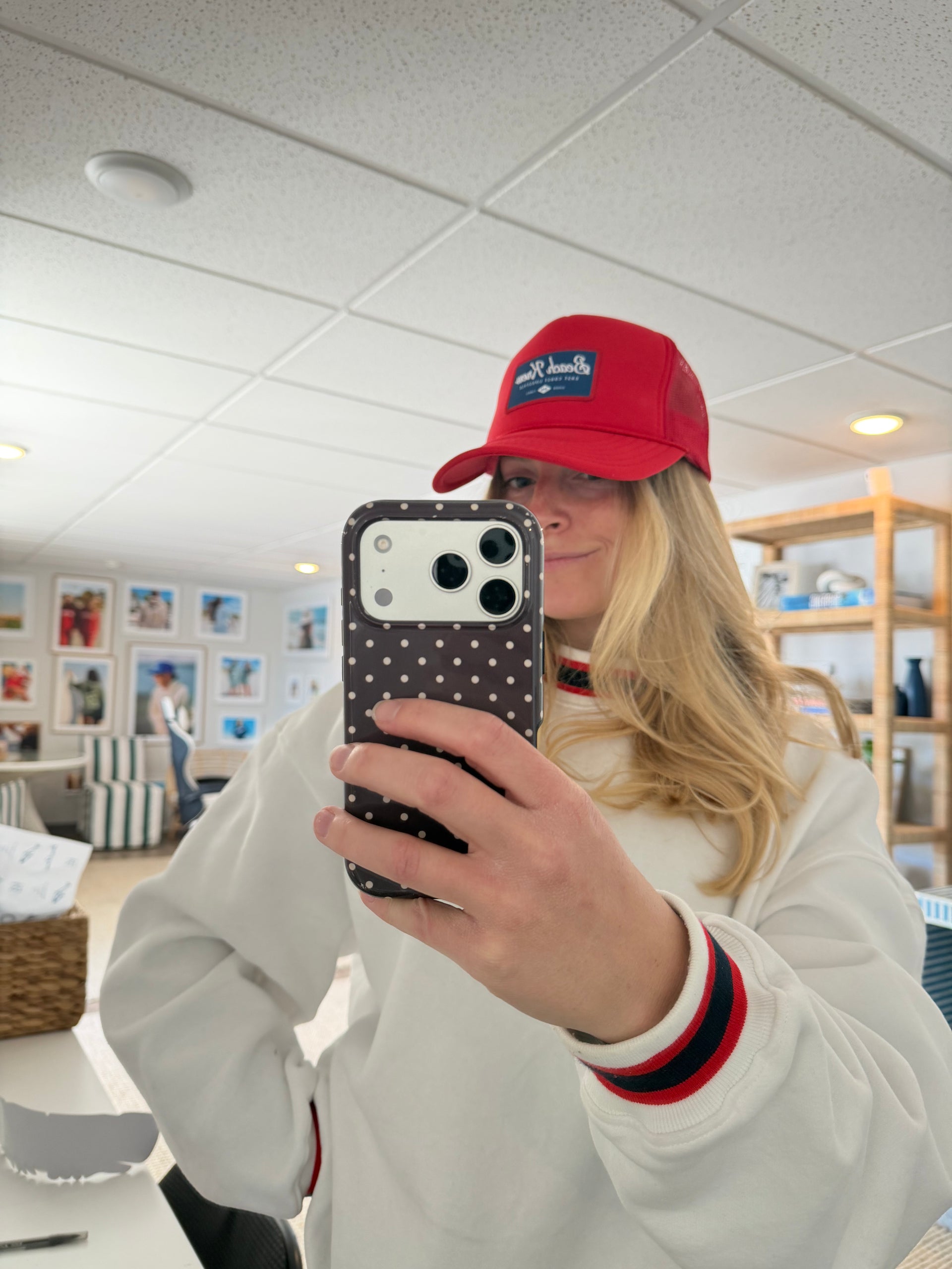 EAST COAST PATCH TRUCKER HAT - RED