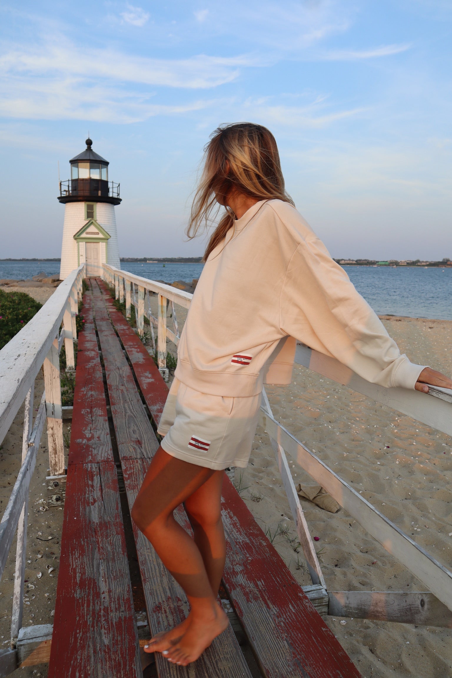 SHORELINE TERRY CREWNECK - BLUFF