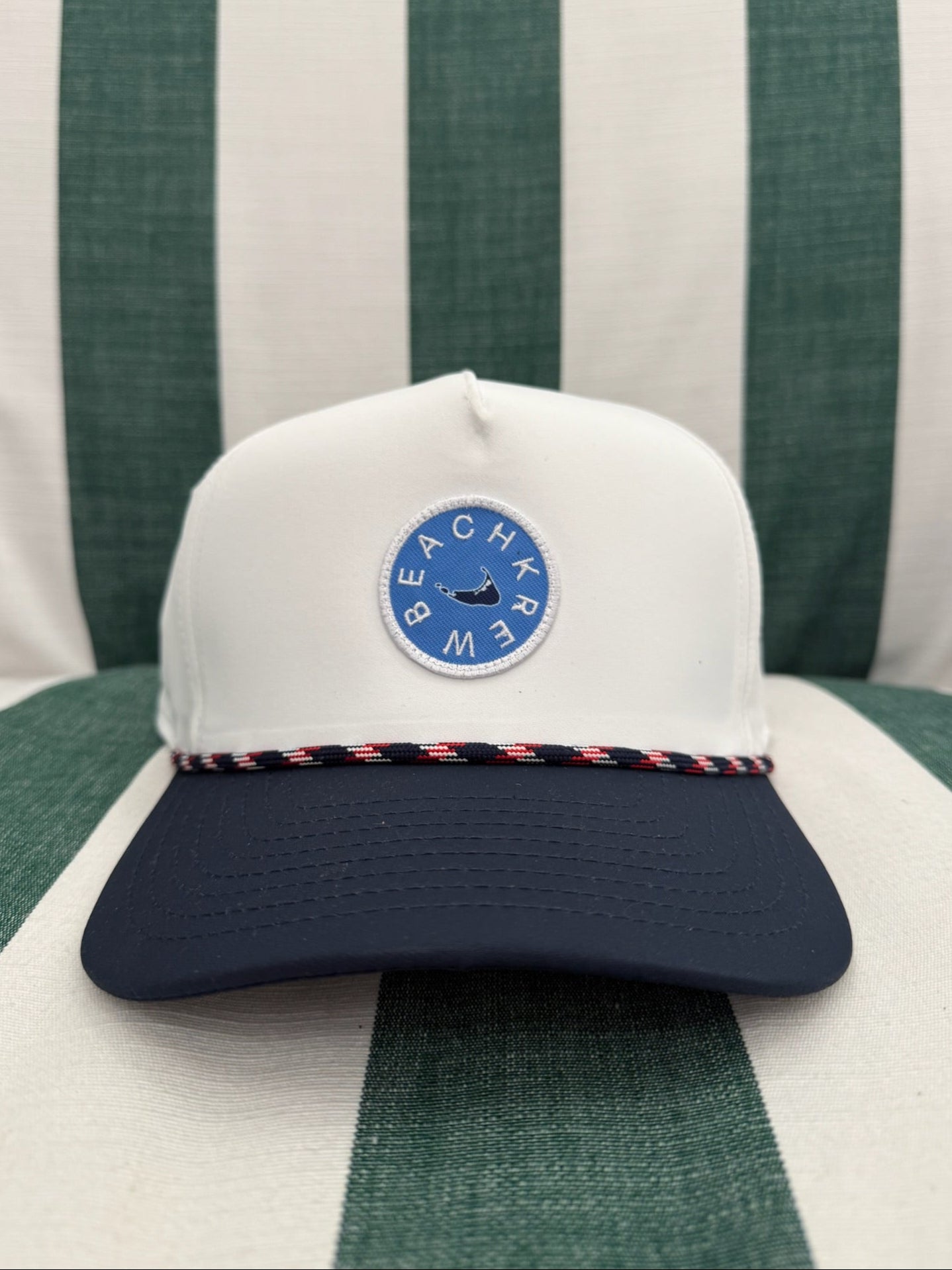 ISLAND PATCH CADDY HAT - WHITE / BLACK
