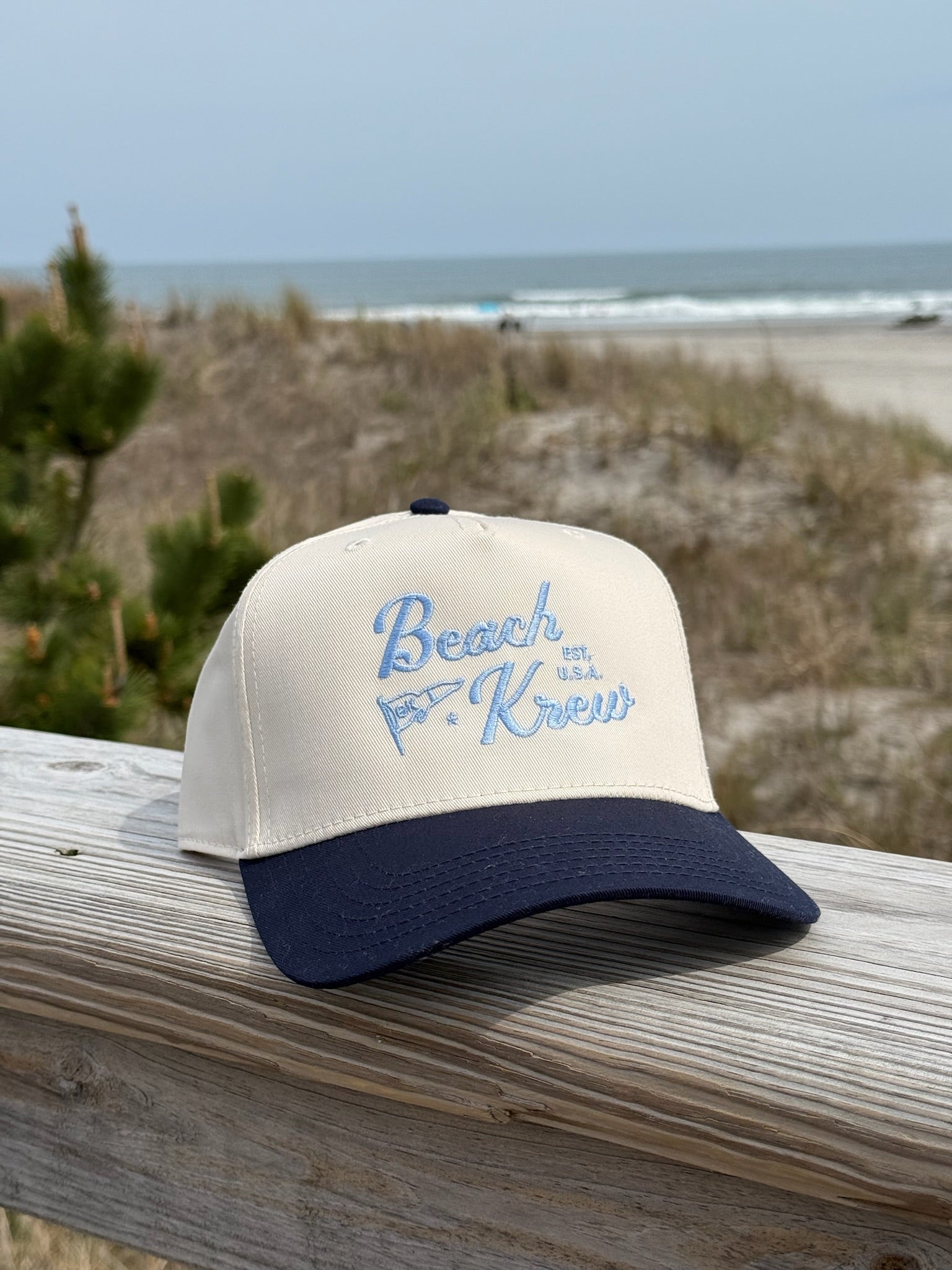 BEACHKREW USA SIGNATURE HAT - NAVY / NATURAL