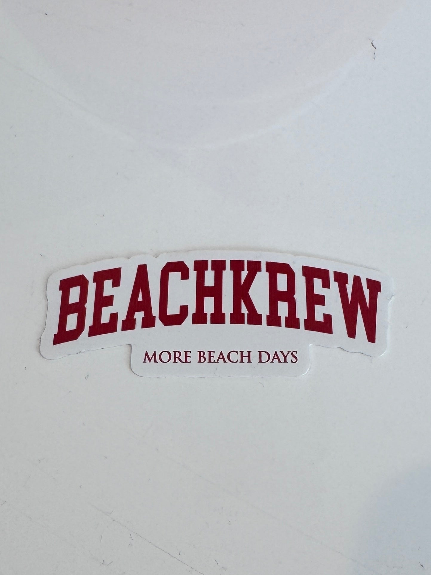 BEACHKREW VARSITY STICKER - RED