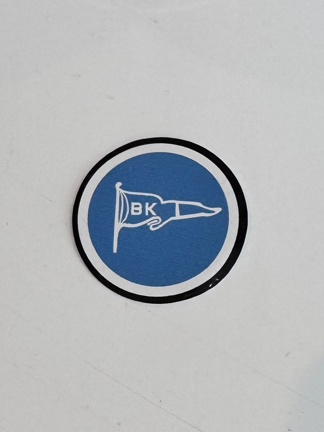 BK BURGEE STICKER - BLUE/WHITE