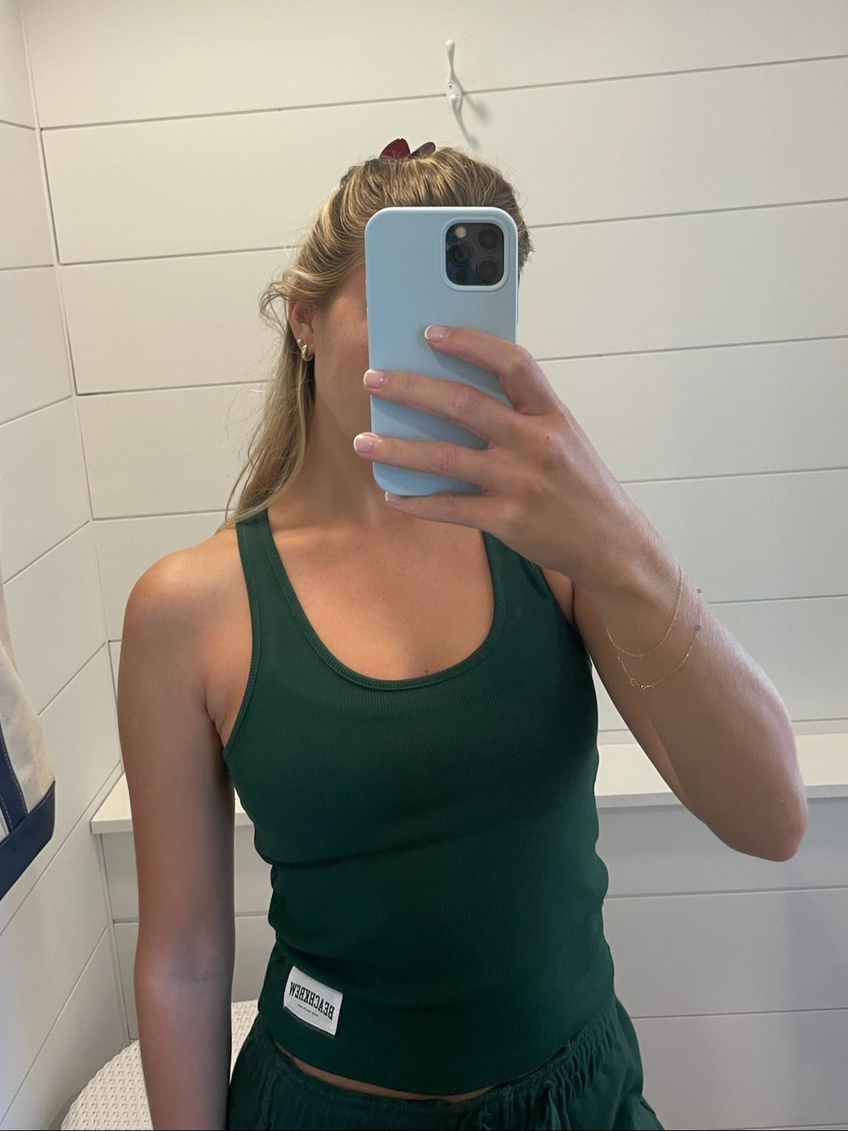 VARSITY PATCH TANK TOP - SEAGRASS