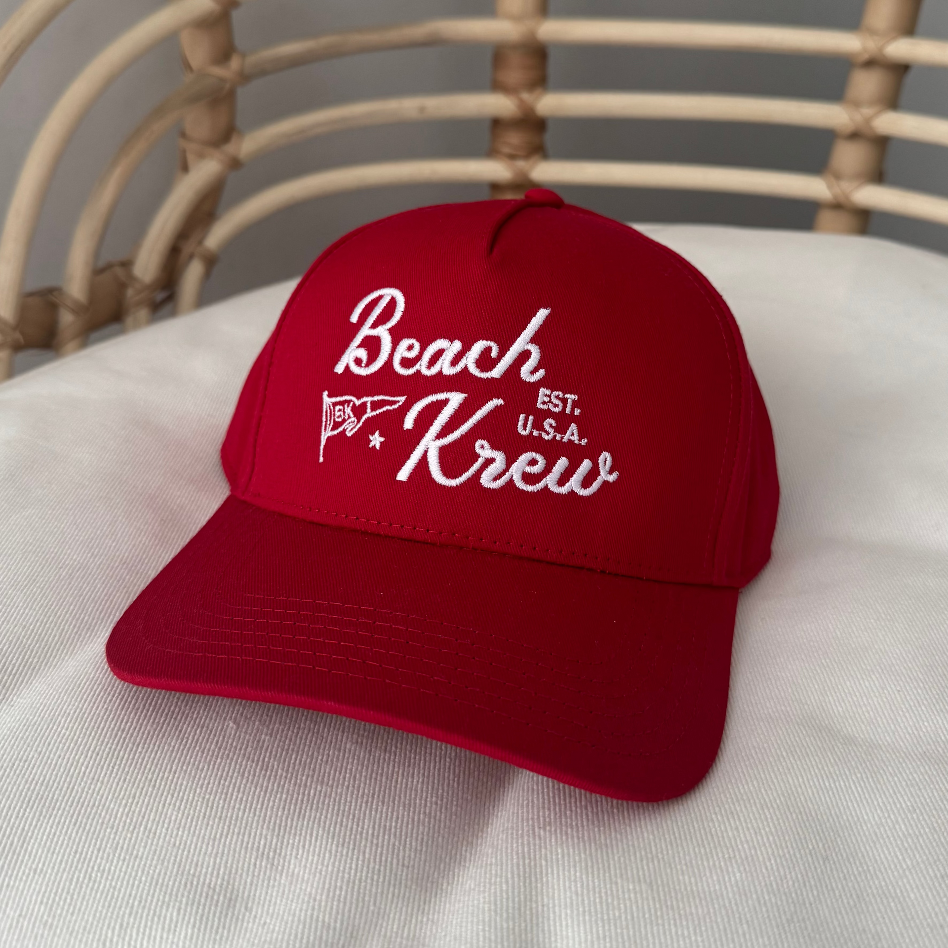 BEACHKREW USA SIGNATURE HAT - RED