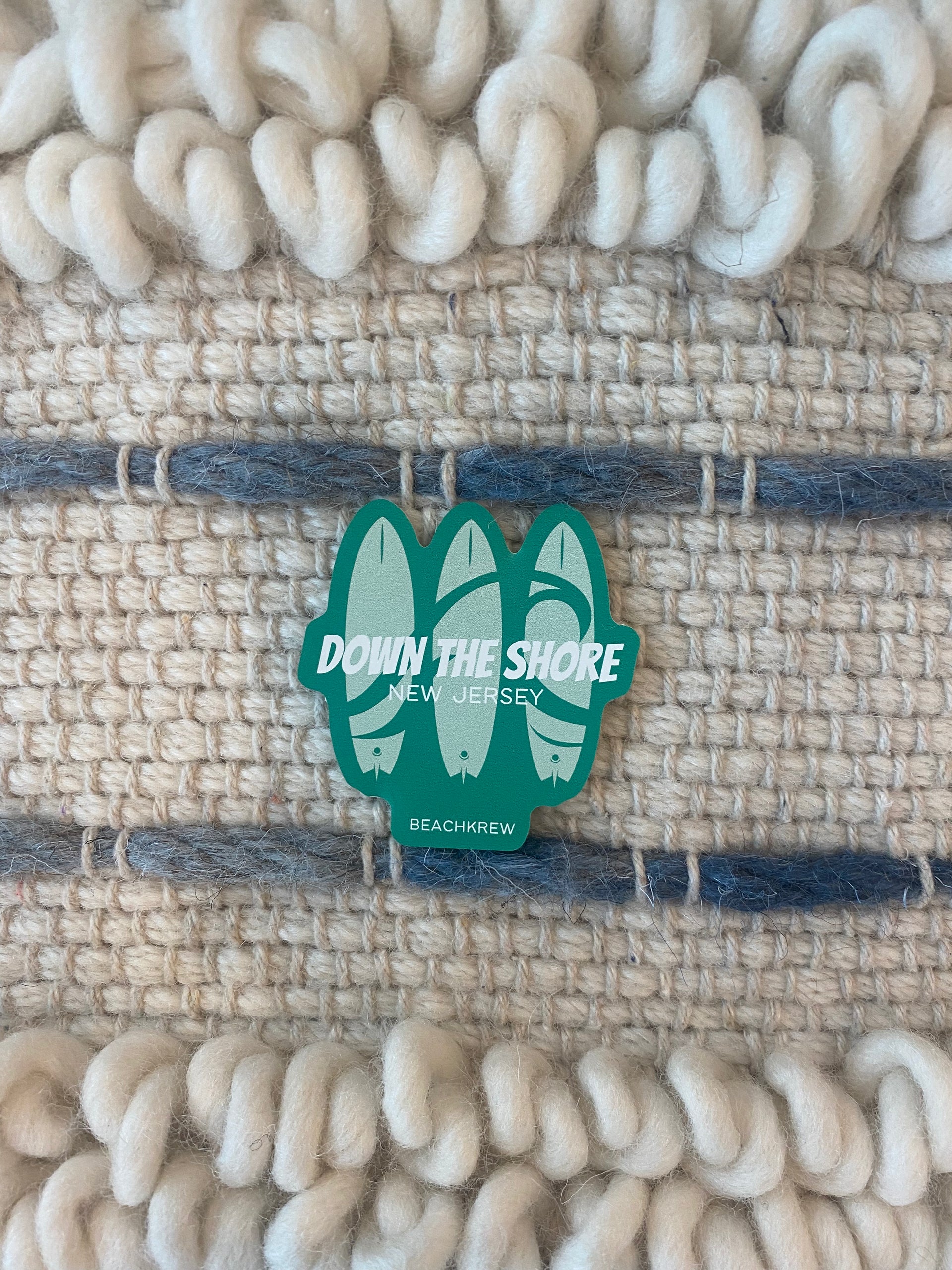 DOWN THE SHORE STICKER - GREEN