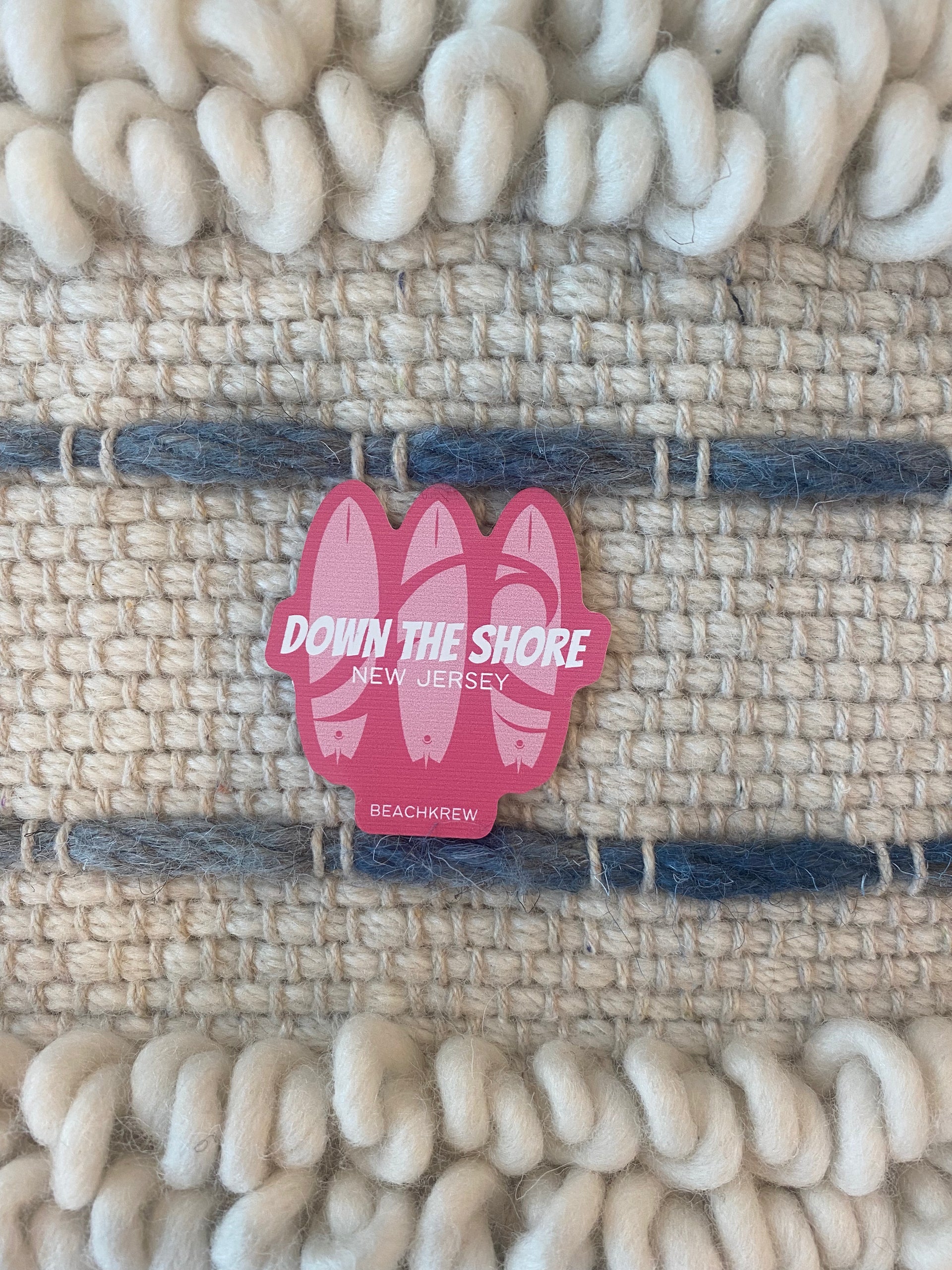 DOWN THE SHORE STICKER - PINK