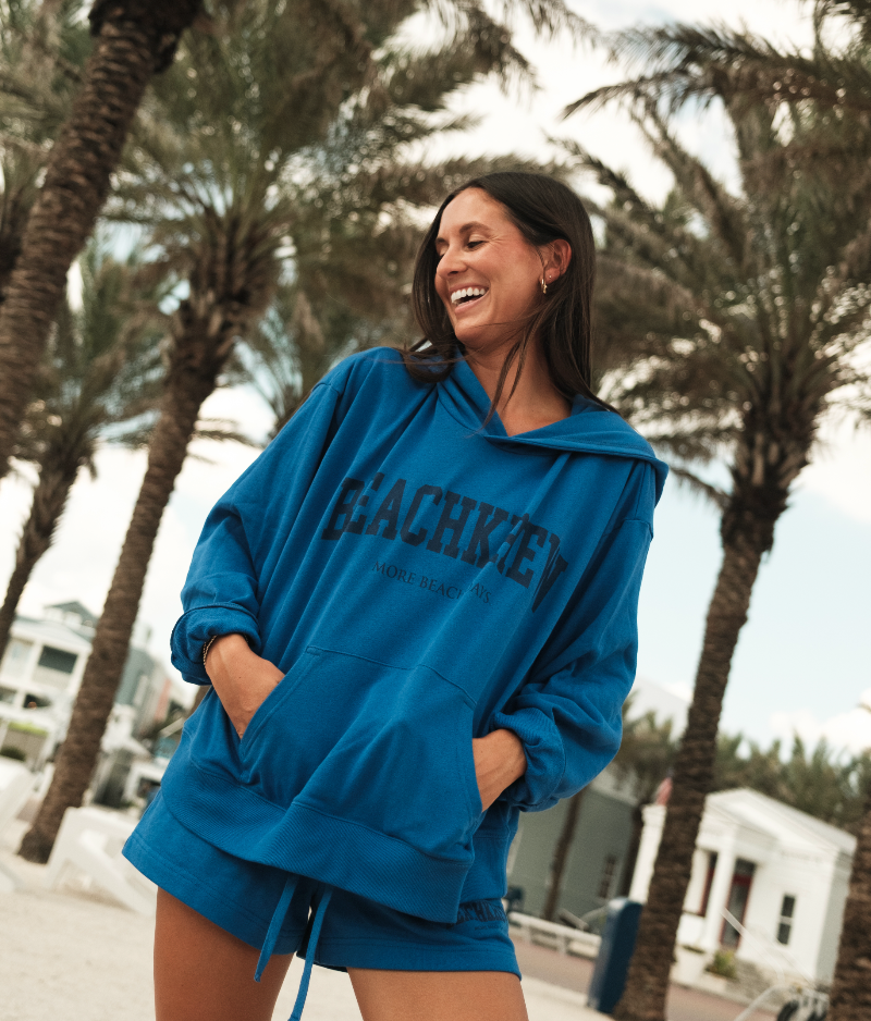 VARSITY TERRY HOODIE - MARINER